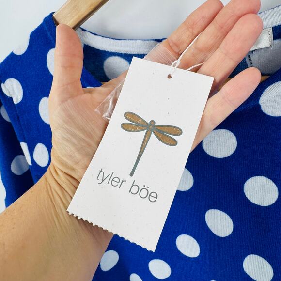 Tyler Böe NWT Purple Polka Dot Knit Top Long Sleeve Size Small - Picture 5 of 10